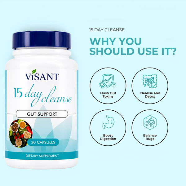 15 Day Gut Cleanse Capsules – Digestive Detox, Bloating Relief & Colon Support