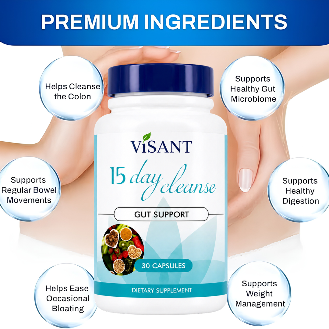 15 Day Gut Cleanse Capsules – Digestive Detox, Bloating Relief & Colon Support