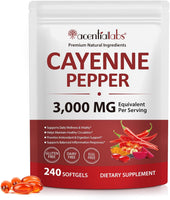 Cayenne Pepper Softgels 3000mg | Herbal Blend with Turmeric & Ginseng