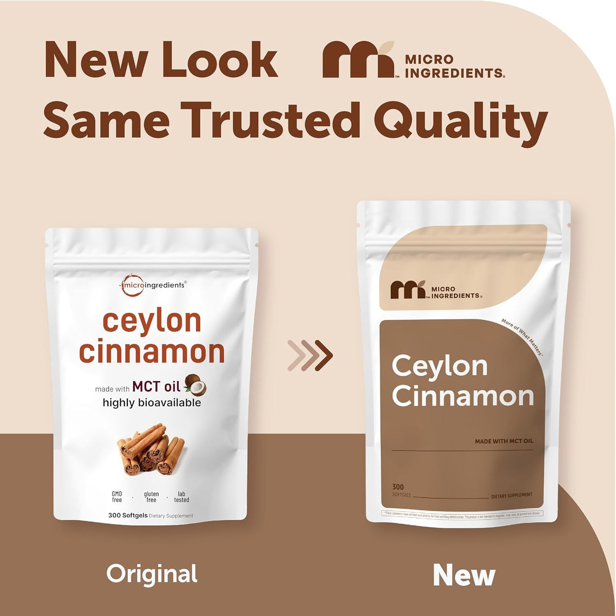 Ceylon Cinnamon Softgels 300ct | with MCT Oil | Blood Sugar Support