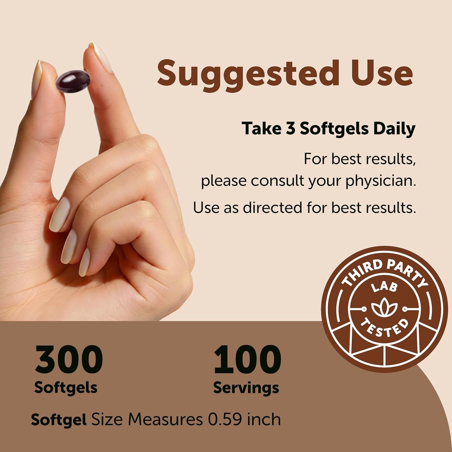 Ceylon Cinnamon Softgels 300ct | with MCT Oil | Blood Sugar Support