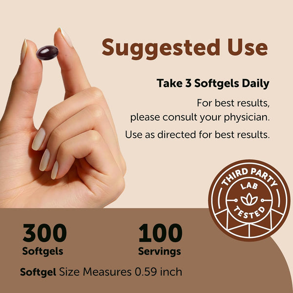 Ceylon Cinnamon Softgels 300ct | with MCT Oil | Blood Sugar Support