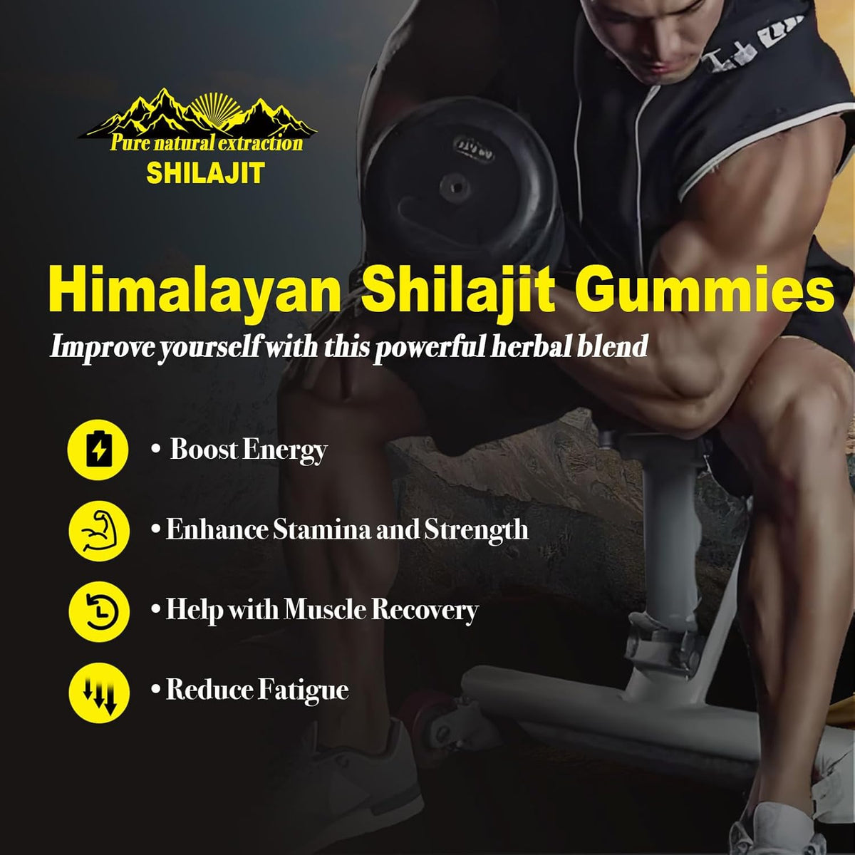 Pure Shilajit Gummies Gold I Lab Tested I No Added Sugar I Ashwagandha,Gokshura| Fulvic Acid & 85+ Trace Minerals I for Men, Women I Non-GMO I & Organic I 60 Gummies