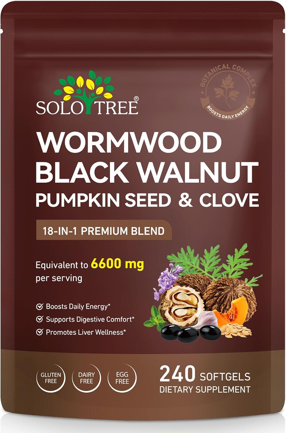 Wormwood Black Walnut Clove Complex | 18-in-1 Gut Cleanse Formula