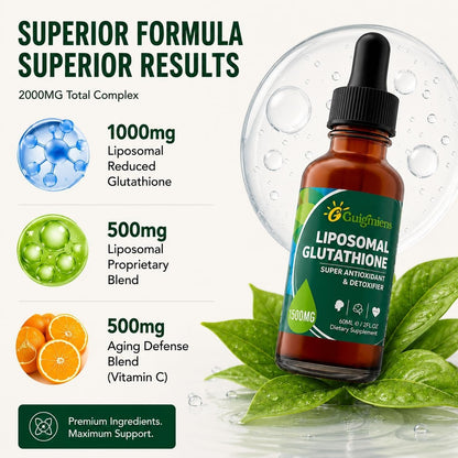 Liposomal Glutathione 1500mg - Superior Absorption Liquid Antioxidant