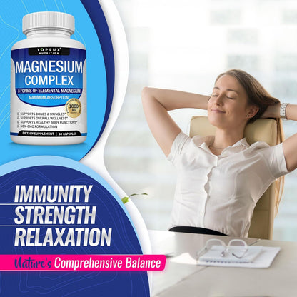 8-in-1 Magnesium Complex 1000mg | Glycinate, Citrate, Malate & More