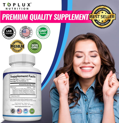 8-in-1 Magnesium Complex 1000mg | Glycinate, Citrate, Malate & More
