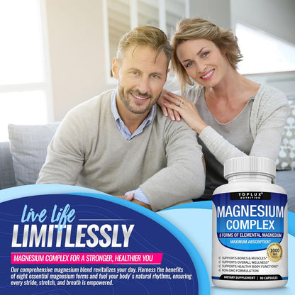 8-in-1 Magnesium Complex 1000mg | Glycinate, Citrate, Malate & More