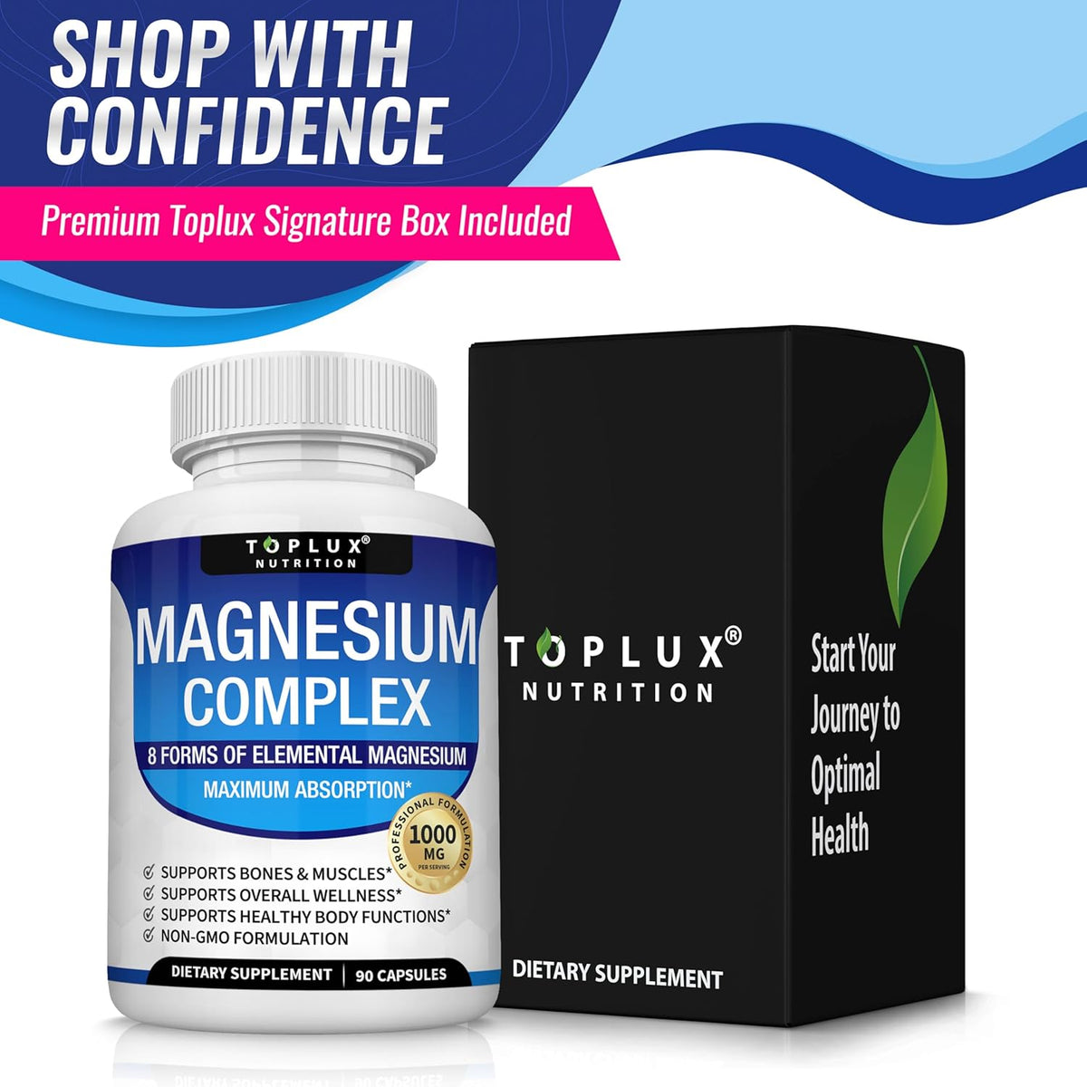 8-in-1 Magnesium Complex 1000mg | Glycinate, Citrate, Malate & More