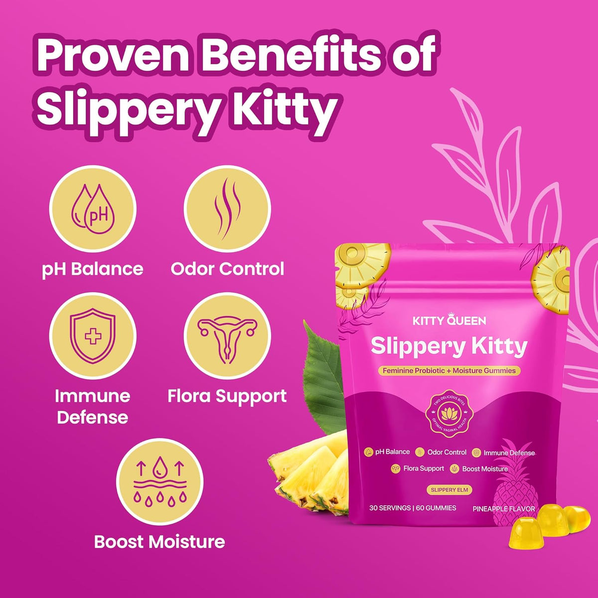 Feminine Probiotic & Moisture Gummies | pH Balance & Flora Support