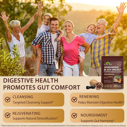 Wormwood Black Walnut Clove Complex | 18-in-1 Gut Cleanse Formula