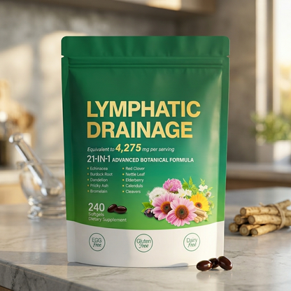Lymphatic Drainage Softgels | 21-in-1 Botanical Herbal Blend