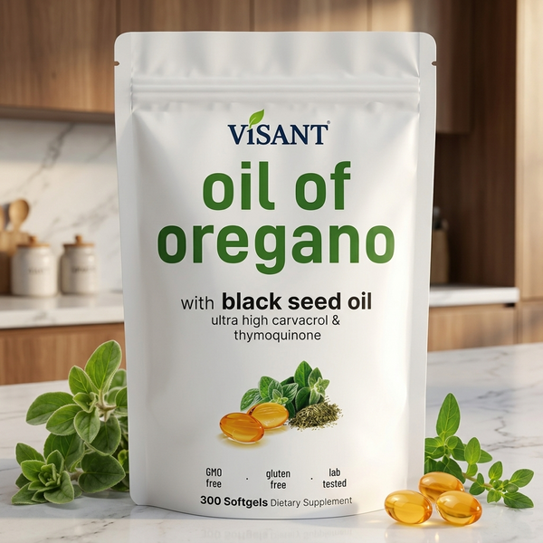 Oil of Oregano Black Seed Oil Capsules – Immune Support 60 Count