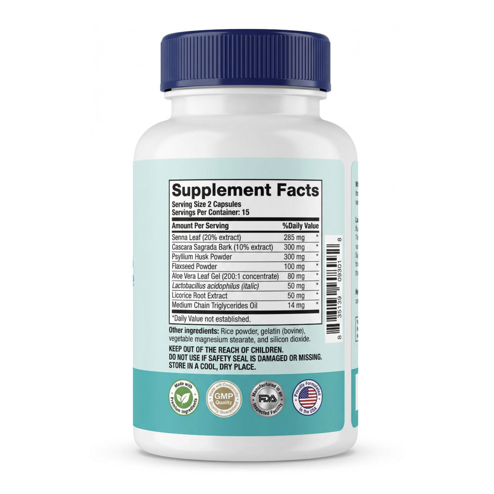 15 Day Gut Cleanse Capsules – Digestive Detox, Bloating Relief & Colon Support