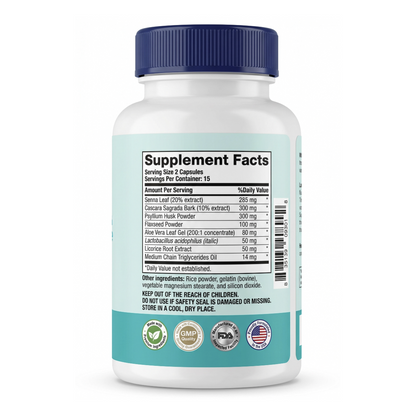 15 Day Gut Cleanse Capsules – Digestive Detox, Bloating Relief & Colon Support